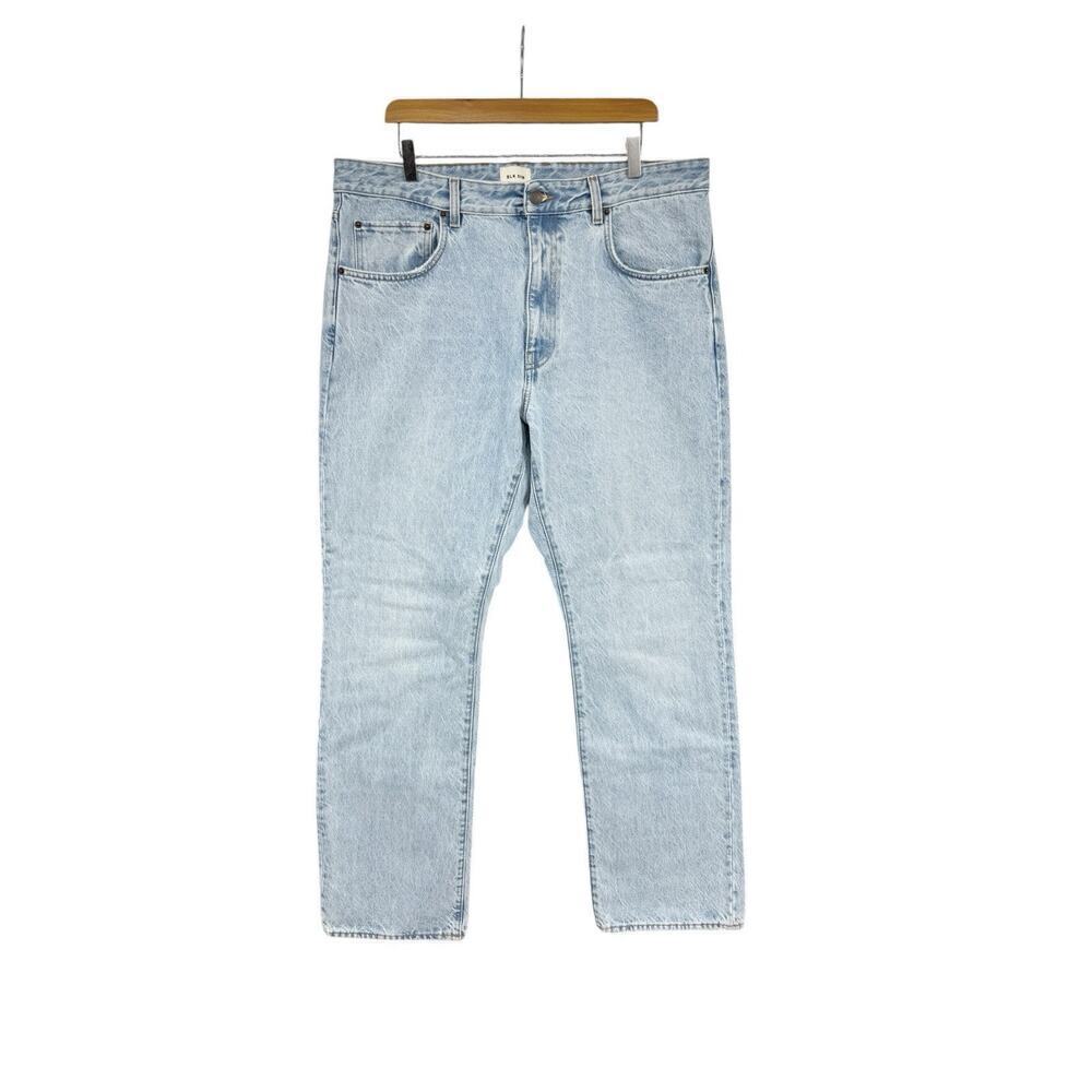 BLK DNM Denim Jeans 55 Sun Fade Blue Straight Leg Men’s Jeans‎ Size 38X32